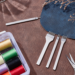 4Pcs 4 Styles DIY Lacing Stitching Leather Craft Kits&nbsp;AJEW-UN0002-46