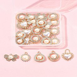 25Pcs 5 Styles Alloy Rhinestone Charms&nbsp;FIND-FS0003-53