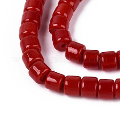 Opaque Solid Color Glass Beads Strands&nbsp;GLAA-N065-4x4mm-C05