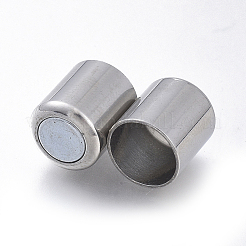 Tarnish Resistant 304 Stainless Steel Magnetic Clasps with Glue-in Ends&nbsp;STAS-D242-07P