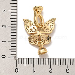 Brass Micro Pave Cubic Zirconia Fold Over Clasps&nbsp;KK-U037-10G-01