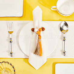 Wood Beaded Napkin Rings&nbsp;AJEW-SC00040