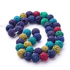 Natural Lava Rock Beads Strands&nbsp;G-D053-8mm-1