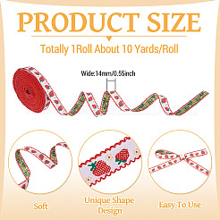10Yards Polyester Strawberry Ribbon&nbsp;OCOR-TA0003-62B