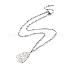 Non-Tarnish 304 Stainless Steel Pendant Necklaces&nbsp;NJEW-C017-01P