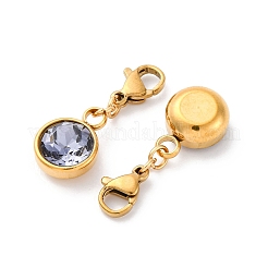 Ion Plating(IP) 304 Stainless Steel Rhinestone Pendants&nbsp;STAS-D301-26G-17