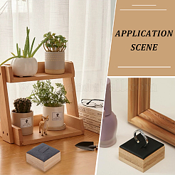 Square Wood Single Ring Display Stands&nbsp;RDIS-WH20001-01