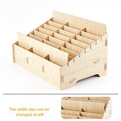 24-Grid Wooden Cell Phone Storage Box&nbsp;CON-WH0094-05B
