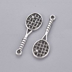 Tibetan Style Alloy Tennis Racket Pendants&nbsp;TIBEP-1020-AS-FF