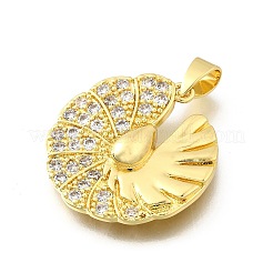 Brass Micro Pave Cubic Zirconia Pendants&nbsp;KK-Z104-15G