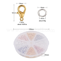 160Pcs 4 Color Zinc Alloy Lobster Claw Clasps&nbsp;DIY-YW0005-54