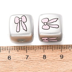 Plating Printed Acrylic Beads&nbsp;AC-CBA655C-13