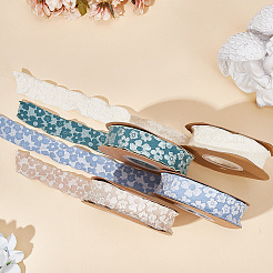 Flower Polyester Ribbons&nbsp;SRIB-WH20020-053A-03