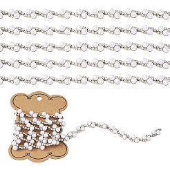 Alloy & Crystal Rhinestone & Plastic Pearl Bead Chains&nbsp;LCHA-TA0001-01