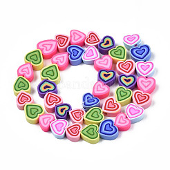 Handmade Polymer Clay Beads Strands&nbsp;CLAY-N008-050