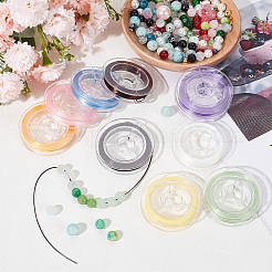 10 Rolls 10 Colors Flat Elastic Crystal String&nbsp;EW-BBC0001-01