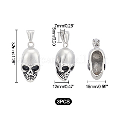 3Pcs 304 Stainless Steel Pendants&nbsp;STAS-UN0043-87