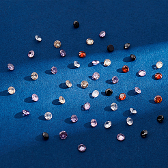 300Pcs 6 Colors Diamond Shape Grade A Cubic Zirconia Cabochons&nbsp;ZIRC-PH0001-43B-06