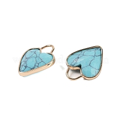 Synthetic Turquoise Faceted Pendans&nbsp;KK-L218-005G-02