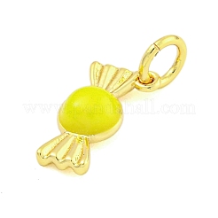Rack Plating Brass Enamel Pendants&nbsp;KK-U021-04-G