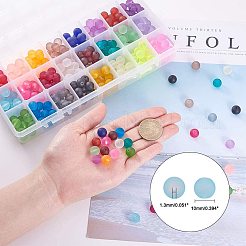24colors Transparent Glass Beads&nbsp;GLAA-PH0006-01-10mm