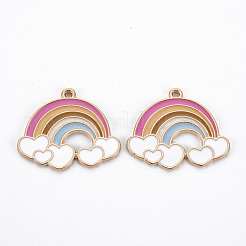 Rack Plating Alloy Enamel Pendants&nbsp;ENAM-S126-040-NR