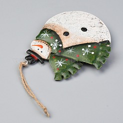Christmas Snowman Iron Ornaments&nbsp;HJEW-G013-06B