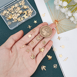 80Pcs 8 Style Brass Charms&nbsp;KK-FH0002-12
