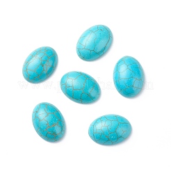 Craft Findings Dyed Synthetic Turquoise Gemstone Flat Back Cabochons&nbsp;TURQ-S276-13x18mm-01