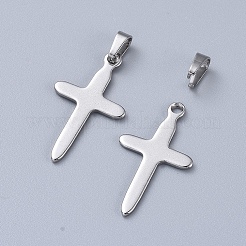 Tarnish Resistant 201 Stainless Steel Snap on Bails&nbsp;LS-STAS-F117-16P-3x7