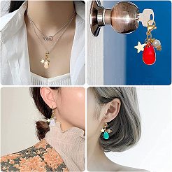 20Pcs 5 Colors Faceted Teardrop Glass Pendants&nbsp;HJEW-SC0001-16