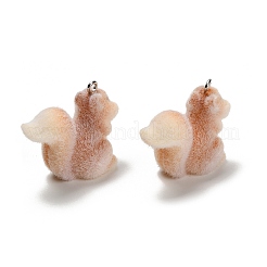 Flocky Opaque Resin Pendants&nbsp;RESI-I335-01P-11