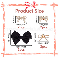 8Pcs 4 Styles Detachable Alloy Rhinestone Shoe Buckle Clips&nbsp;FIND-HY0003-90G