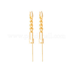 Zinc Alloy Curb Chain Hoop Earrings&nbsp;FS-WG7682E-01