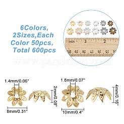 600Pcs 12 Style Iron Bead Caps&nbsp;IFIN-AR0001-30