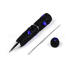 Heart Resin & Polymer Clay Pave Rhinestone Ball-Point Pen&nbsp;AJEW-T013-03M