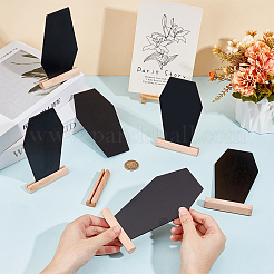 Coffin Shape  Wood Mini Chalkboard Message Board Signs&nbsp;AJEW-WH0567-61