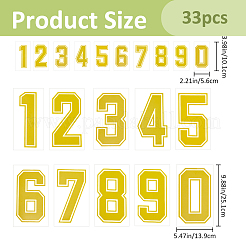 33Pcs 20 Styles Number Iron On Transfers Applique Hot Heat Vinyl Thermal Transfers Stickers For Clothes Fabric Decoration Badge&nbsp;DIY-FH0009-87
