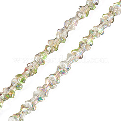 Electroplate Transparent Glass Beads Strands&nbsp;GLAA-TAC0028-009D