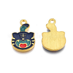 Rack Plating Alloy Enamel Pendants&nbsp;ENAM-S122-58G