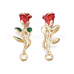 Rack Plating Alloy Enamel Pendants&nbsp;ENAM-T011-180