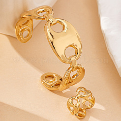Coffee Bean Alloy Cuff Bangles & Rings Sets&nbsp;FS-WG0F6B5-01