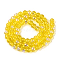Transparent Electroplate Glass Beads Strands&nbsp;EGLA-Q132-6MM-01A-02