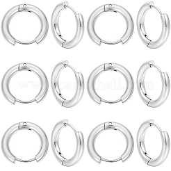 12 Pairs 304 Stainless Steel Huggie Hoop Earrings&nbsp;EJEW-SC0001-96S