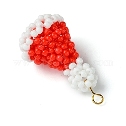 Seed Beads Beaded Charms&nbsp;PALLOY-MZ00296