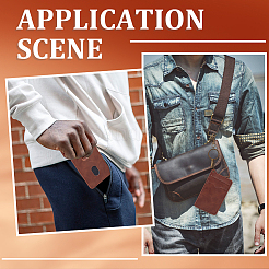 1Pc Retro PU Leather Card Holder&nbsp;OFST-DJ0001-24C