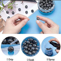Electroplated Natural Lava Rock Beads&nbsp;G-NB0001-91C