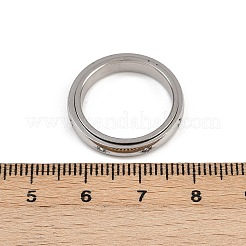 304 Stainless Steel Rhinestone Rotating Finger Rings&nbsp;RJEW-A074-01C-P
