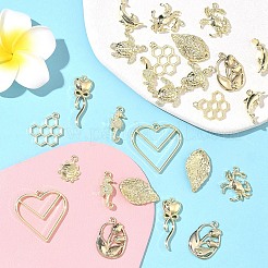 10Pcs 10 Styles Rack Plating Alloy Pendants&nbsp;FIND-YW0010-47
