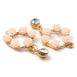 Resin Flower Garland Pendants&nbsp;ALRI-L050-03G